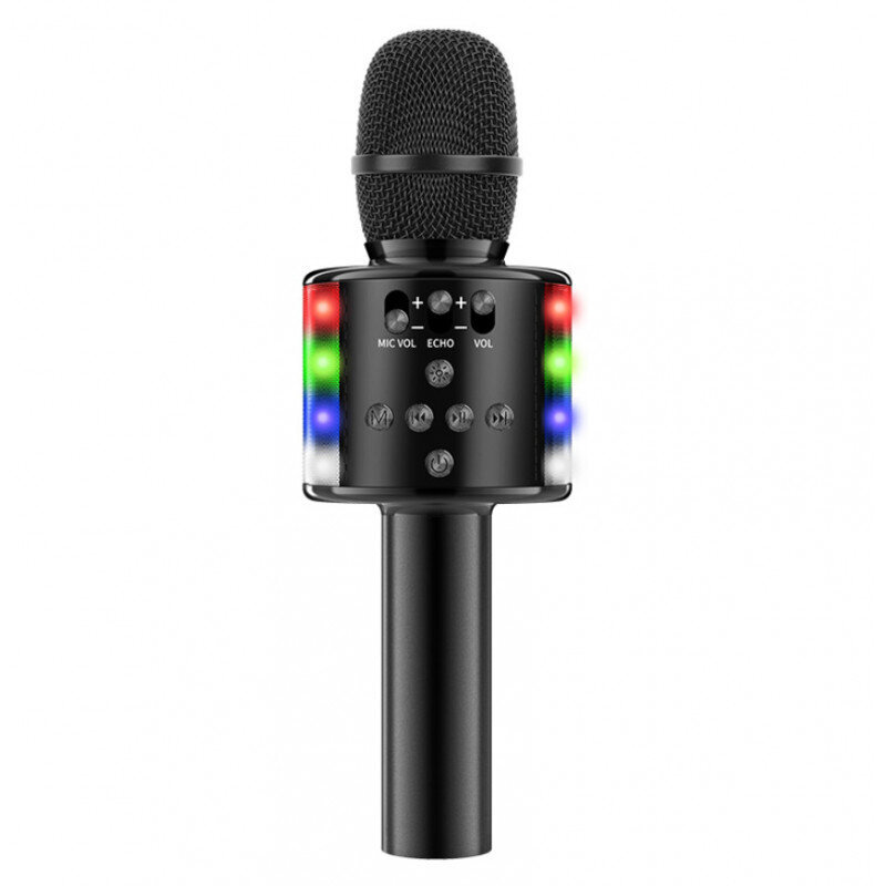 D168 belaidis „Bluetooth“ Karaoke mikrofonas su garsiakalbiu, Juodas kaina ir informacija | Mikrofonai | pigu.lt