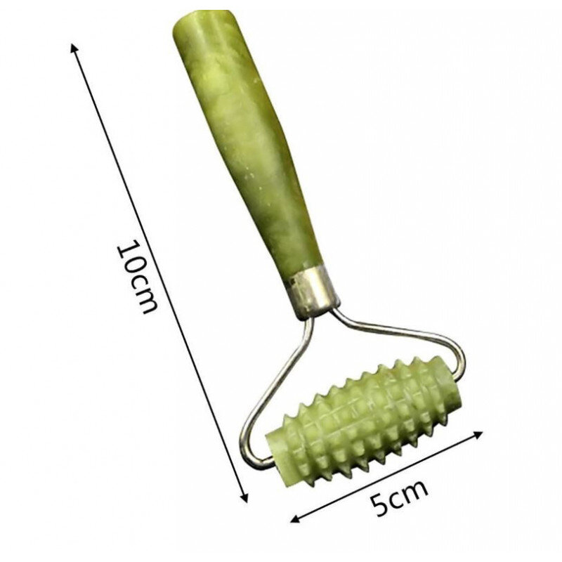 JADE ROLLER veido masažuoklis, nefrito akmuo kaina ir informacija | Veido masažuokliai, valymo įrankiai | pigu.lt