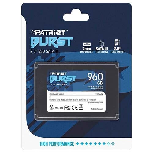 Patriot Burst 2.5" 960GB цена и информация | Vidiniai kietieji diskai (HDD, SSD, Hybrid) | pigu.lt