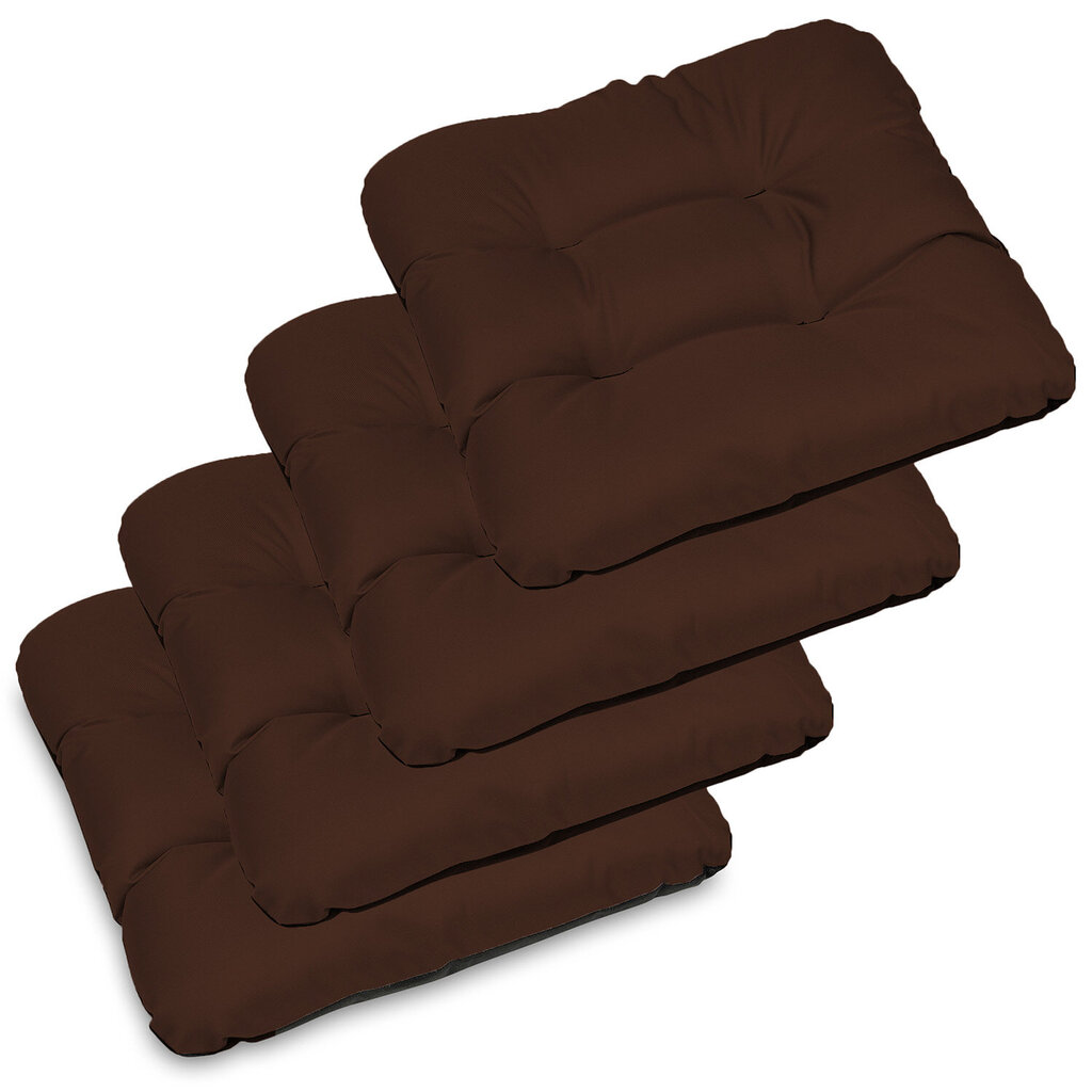 Sodo kėdės pagalvėlės SuperKissen24, 4 vnt., rudos цена и информация | Pagalvės, užvalkalai, apsaugos | pigu.lt