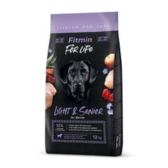 Fitmin For Life Light & Senior su jautiena, kiauliena ir paukštiena, 12 kg kaina ir informacija | Sausas maistas šunims | pigu.lt