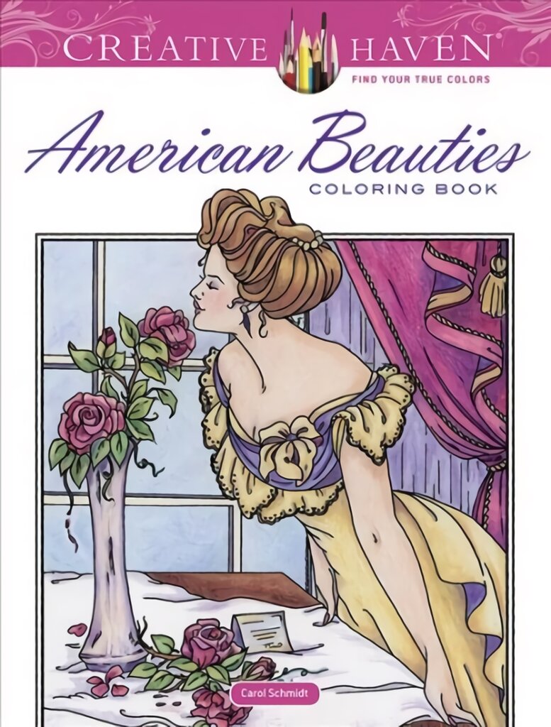 Creative Haven American Beauties Coloring Book kaina ir informacija | Spalvinimo knygelės | pigu.lt
