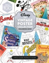 Disney The Vintage Poster Collection Colouring Book цена и информация | Книжки - раскраски | pigu.lt