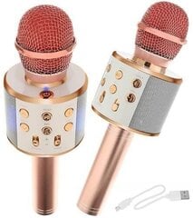 Детский караоке-микрофон с динамиком, розовый цена и информация | Микрофоны | pigu.lt