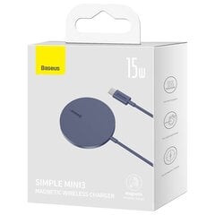 Baseus Simple Mini3 Magnetic Wireless Charger 15W (Dusty purple) цена и информация | Зарядные устройства для телефонов | pigu.lt