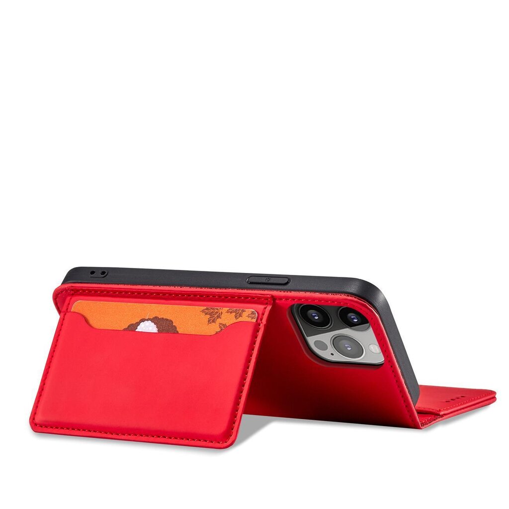 Magnet Card Case , raudonas kaina ir informacija | Telefono dėklai | pigu.lt
