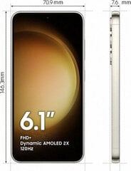 Samsung Galaxy S23, 8/256 GB, Dual SIM, White kaina ir informacija | Mobilieji telefonai | pigu.lt