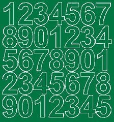 Наклейки Цифры, зеленые 4 сантиметр, самоклеящиеся, матовые цена и информация | Аппликации, декорации, наклейки | pigu.lt