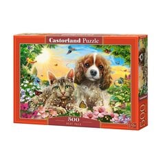 Dėlionė su gyvūnais Castorland Best Pals, 500 d. kaina ir informacija | Dėlionės (puzzle) | pigu.lt