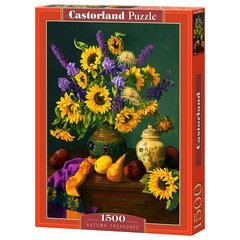 Dėlionė su saulėgrąžomis Castorland Autumn Treasures,1500 d. kaina ir informacija | Dėlionės (puzzle) | pigu.lt