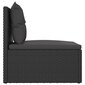 Sodo sofa vidaXL, juoda kaina ir informacija | Lauko kėdės, foteliai, pufai | pigu.lt