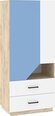Шкаф Meblocross Pax-22, коричневый/белый/синий цвет