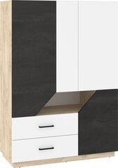 Шкаф Meblocross Pax-23, коричневый/белый/черный цвет цена и информация | Шкафы | pigu.lt