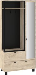 Шкаф для прихожей Meblocross Vegas, 190x90x42 см, коричневый цвет цена и информация | Шкафы в прихожую | pigu.lt