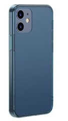 Baseus Frosted Glass Case Жесткий чехол с гибким каркасом для iPhone 12 Pro Max синий-прозрачный цена и информация | Чехлы для телефонов | pigu.lt