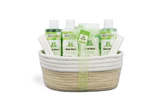 Vonios priemonių rinkinys krepšyje IDC Institute aloe vera complete bath set kaina ir informacija | Dušo želė, aliejai | pigu.lt