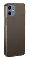 Baseus Frosted Glass Case Жесткий чехол с гибким каркасом для iPhone 12 Pro Max чёрный цена и информация | Чехлы для телефонов | pigu.lt