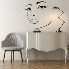 Виниловая наклейка на стену Красивое женское лицо Декор интерьера - 100 х 96 см цена и информация | Интерьерные наклейки | pigu.lt