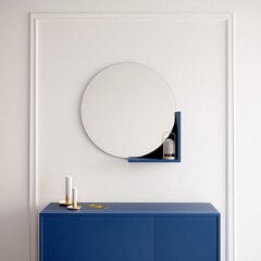 Круглое темно-синее зеркало Skandica LUCIJA с полкой / диаметр 60 см цена и информация | Зеркала | pigu.lt
