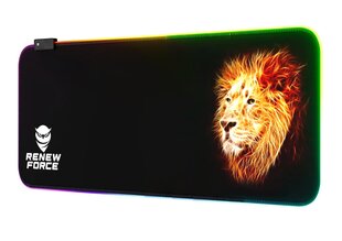 Коврик для мыши XXL RGB 30x80 см, лев цена и информация | Мыши | pigu.lt