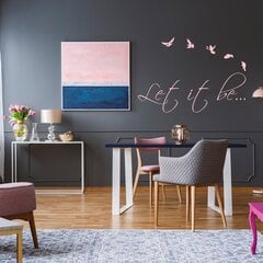 Виниловая наклейка розового цвета на стену Надпись и птицы Декор интерьера - 100 х 35 см цена и информация | Интерьерные наклейки | pigu.lt