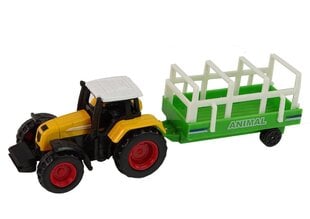 Traktorius su priedais LeanToys, 1:64 kaina ir informacija | Žaislai berniukams | pigu.lt