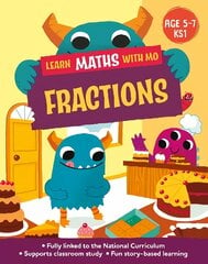 Learn Maths with Mo: Fractions цена и информация | Книги для детей | pigu.lt