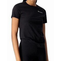 Crewneck t-shirt champion legacy for women's black 114912kk001 114912KK001 цена и информация | Женские блузки, рубашки | pigu.lt