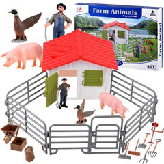 Ūkio rinkinys su gyvūnais ir ūkininku Diy kaina ir informacija | Žaislai berniukams | pigu.lt