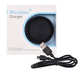 Wireless Induction Charger QI Universal - SLIM Type 02 BLACK (min. 2A) цена и информация | Зарядные устройства для телефонов | pigu.lt