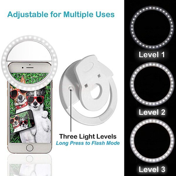 Toptel Ring Lamp For Selfie kaina ir informacija | Fotografijos apšvietimo įranga | pigu.lt