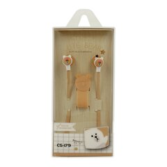 Earphones CASNI - CS-179 with microphone Beige цена и информация | Наушники | pigu.lt