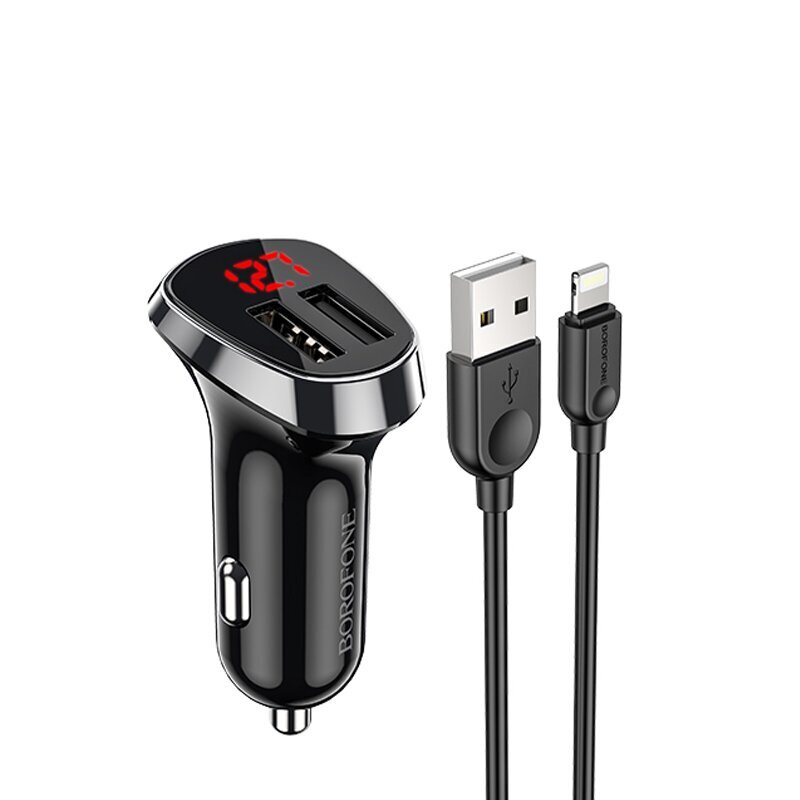 Borofone BZ15, 2xUSB, 2.4A kaina ir informacija | Krovikliai telefonams | pigu.lt