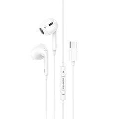 Borofone Earphones BM30 Max Acoustic with Type C plug with microphone (DAC) white цена и информация | Наушники | pigu.lt