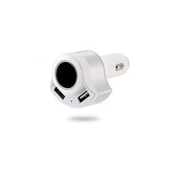 REMAX Car Charger RCC-218 Journey Series - 2xUSB + cigarette lighter socket - 24W 4,8A White цена и информация | Зарядные устройства для телефонов | pigu.lt