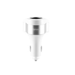 REMAX Car Charger RCC-218 Journey Series - 2xUSB + cigarette lighter socket - 24W 4,8A White цена и информация | Зарядные устройства для телефонов | pigu.lt