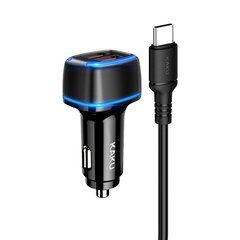 KAKU Car Charger KSC-528 Shengyu - 2xUSB - 2,8A with USB to Type C white цена и информация | Зарядные устройства для телефонов | pigu.lt