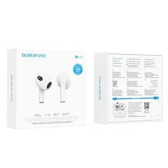 Borofone TWS Bluetooth Earphones BW09 Sound Rhyme White цена и информация | Теплая повязка на уши, черная | pigu.lt
