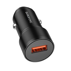 Borofone Car charger BZ19A Wisdom - USB - QC 3.0 18W with USB to Micro USB cable black цена и информация | Зарядные устройства для телефонов | pigu.lt