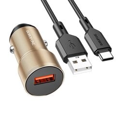 Borofone Car charger BZ19A Wisdom - USB - QC 3.0 18W with USB to Micro USB cable black цена и информация | Зарядные устройства для телефонов | pigu.lt