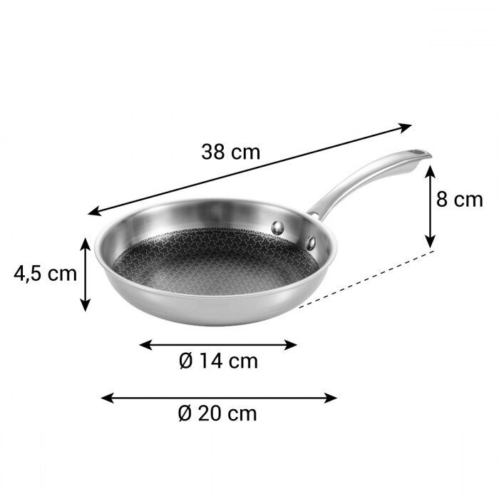 Keptuvė, 20cm цена и информация | Keptuvės | pigu.lt