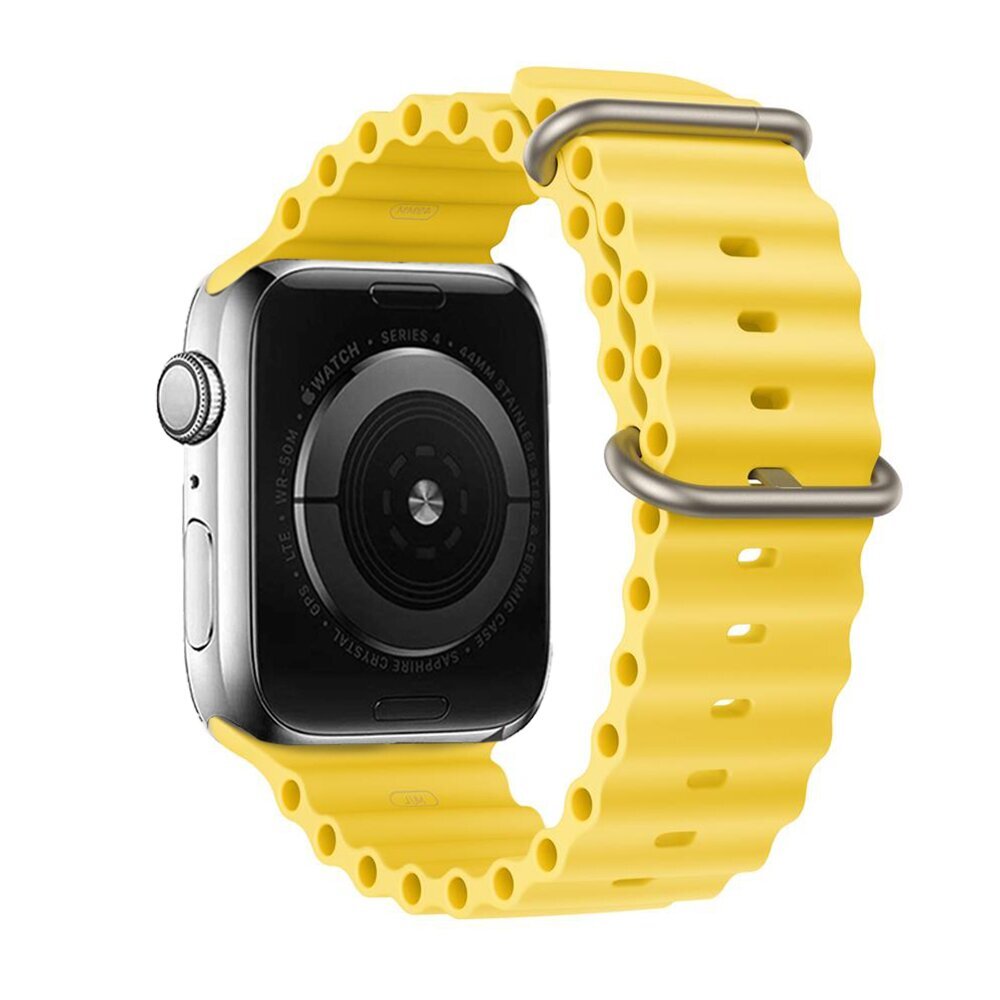 Silicone Watch Loop Yellow kaina ir informacija | Išmaniųjų laikrodžių ir apyrankių priedai | pigu.lt