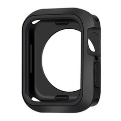 Case for Apple Watch 45mm Silicone black цена и информация | Аксессуары для смарт-часов и браслетов | pigu.lt