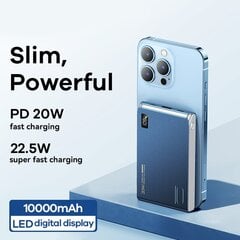 REMAX Kinyin serijos PD20W+QC22.5W greitojo įkrovimo išorinė baterija - Power bank 10000mAh RPP-178, mėlyna kaina ir informacija | Atsarginiai maitinimo šaltiniai (power bank) | pigu.lt