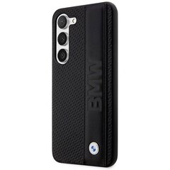 Original Case BMW Leather Textured & Stripe BMHCS23S22RDPK for Samsung Galaxy S23 Black цена и информация | Чехлы для телефонов | pigu.lt