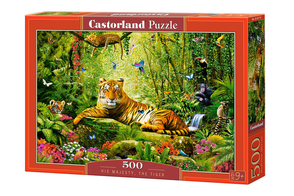 Dėlionė su tigru Castroland, 500 d. цена и информация | Dėlionės (puzzle) | pigu.lt