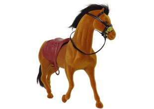 Aksominė arklio figūrėlė, ruda kaina ir informacija | Žaislai mergaitėms | pigu.lt