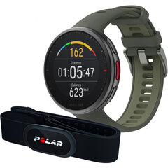 Prekė su pažeidimu.Polar Vantage V2 Black/Green + Polar H10 Heart Monitor Strap kaina ir informacija | Prekės su pažeidimu | pigu.lt