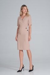 Suknelė moterims Figl M851, smėlio spalvos kaina ir informacija | Suknelės | pigu.lt