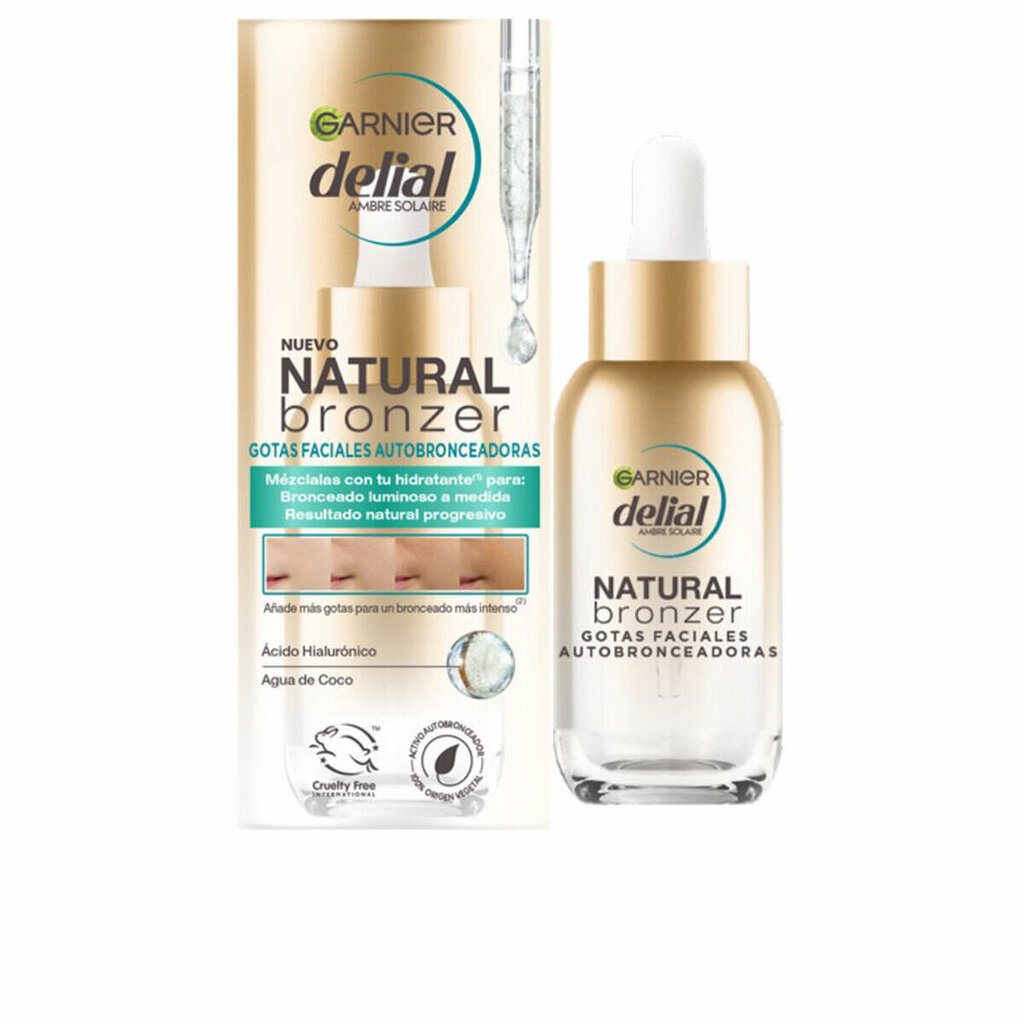 Savaimino įdegio serumas veidui Garnier Delial Ambre Solaire Natural Bronzer, 30 ml kaina ir informacija | Savaiminio įdegio kremai | pigu.lt